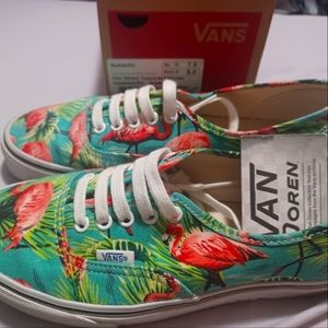Vans Van Doren Turquoise Flamingo Mens Size 7.5 Womens 9 With Box